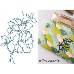 Stickdatei - Garden Flowers Lineart 5 Pfingstrose